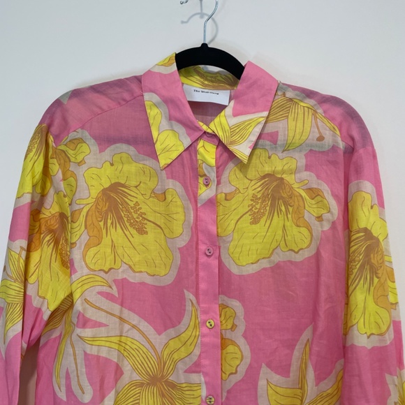 The Wolf Gang Floral Linen Button-Down Shirt - Picture 5 of 9